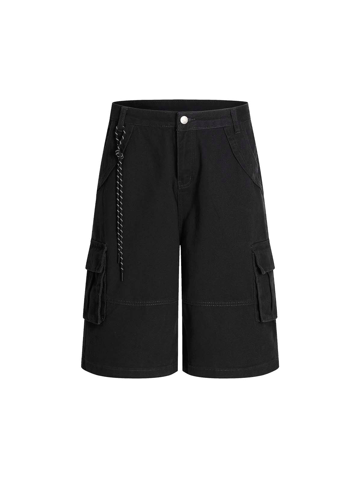 Tassel-Tie Cargo Shorts Jeans