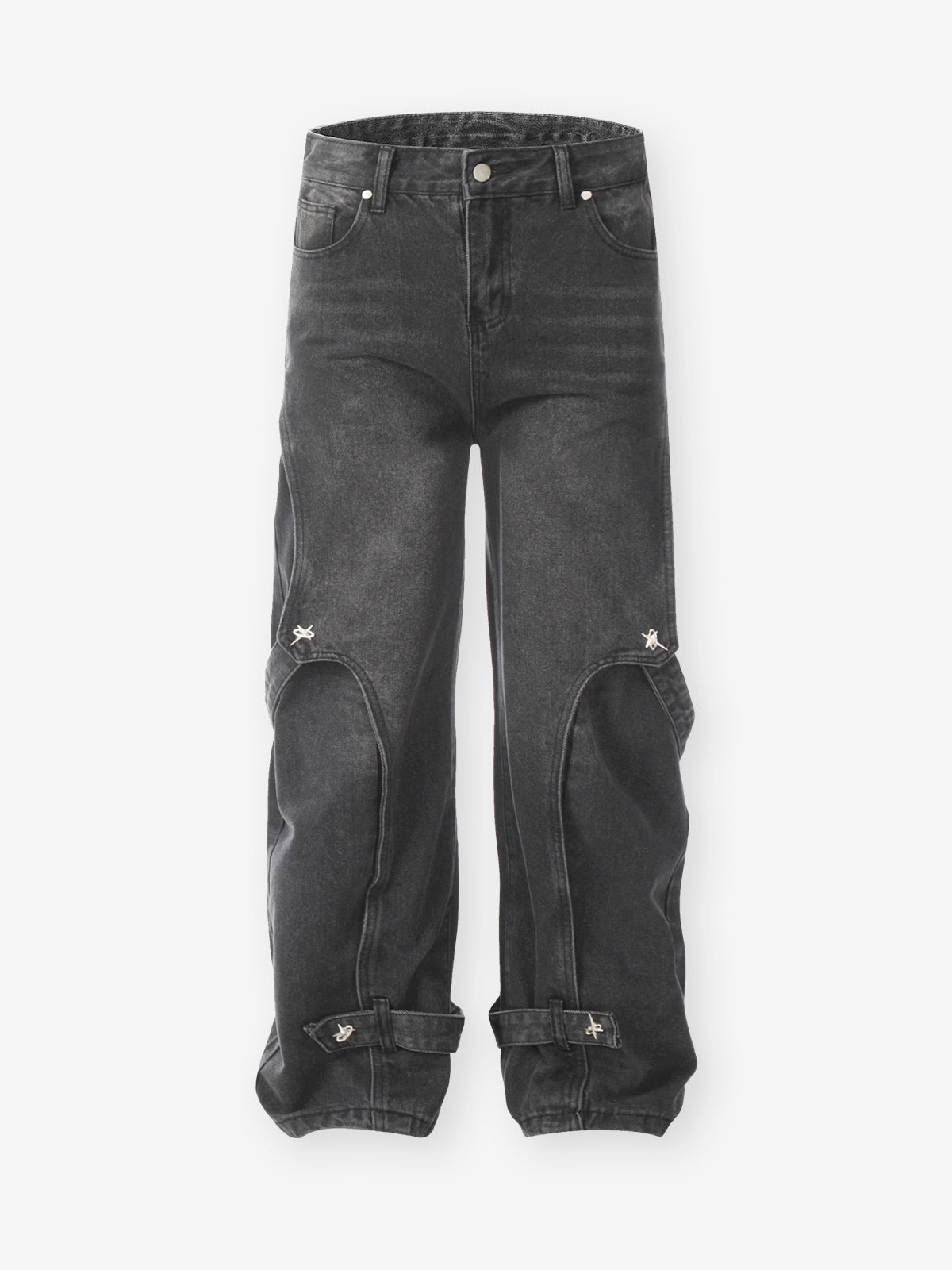 BOUNCE BACK© Original Distressed Heavy Wash Patchwork Jeans