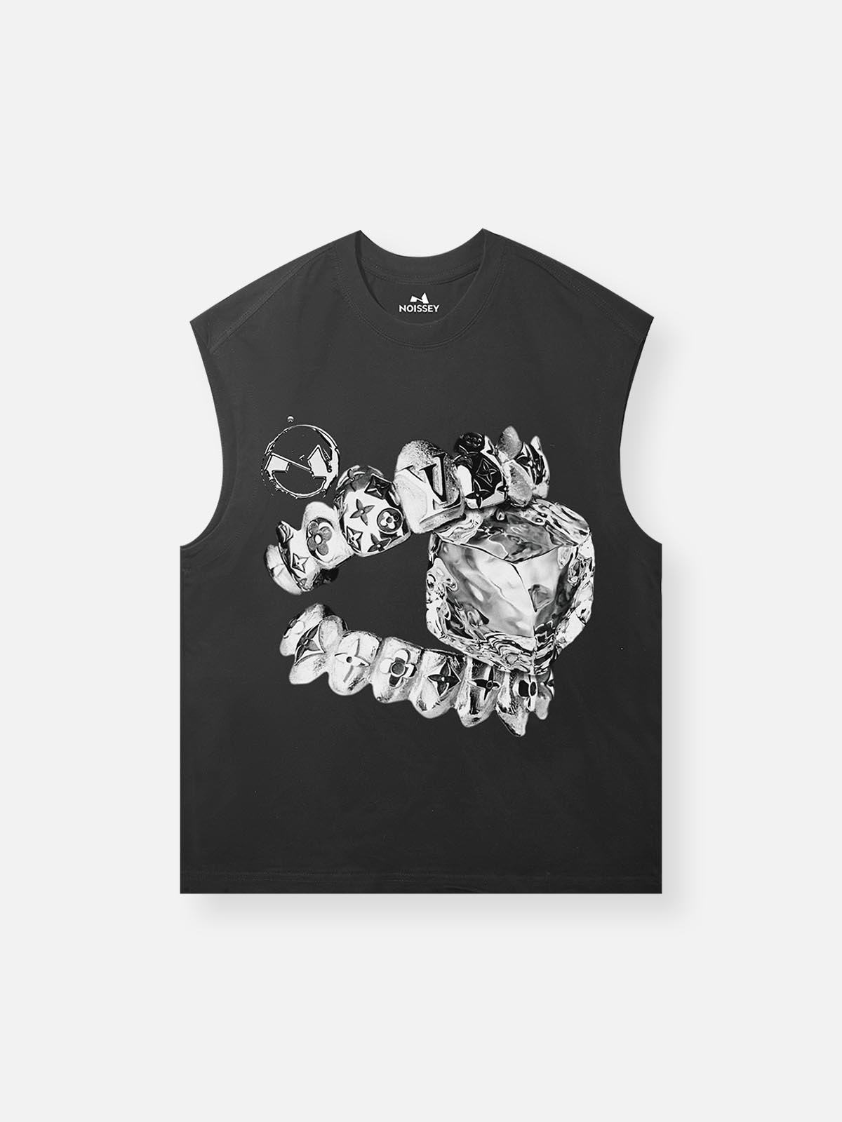 Liquid Metal Teeth & Ice Cube Art Print Tank Top