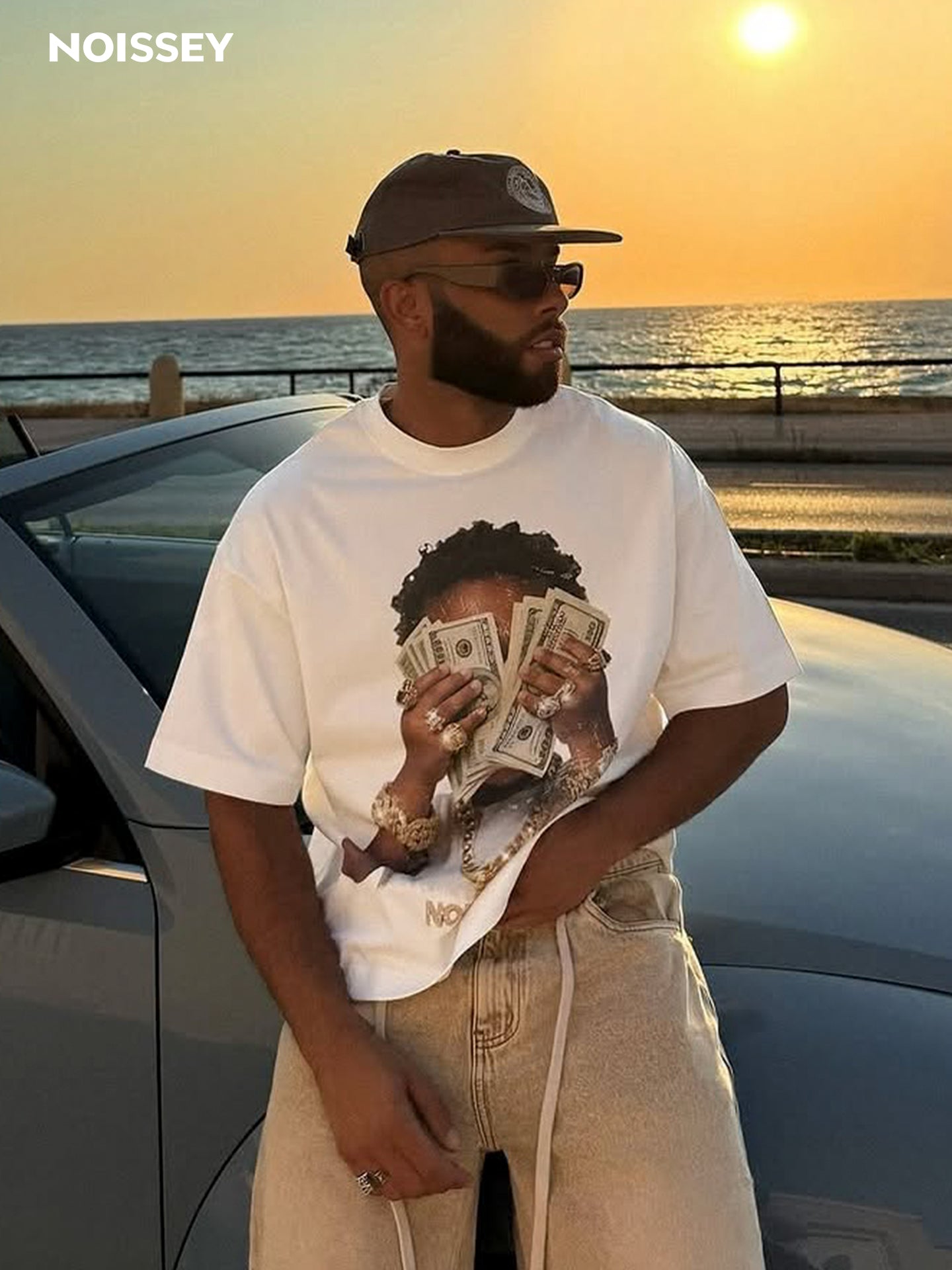 Boxy Oversized T-shirt Wealthy Baby Vintage Print