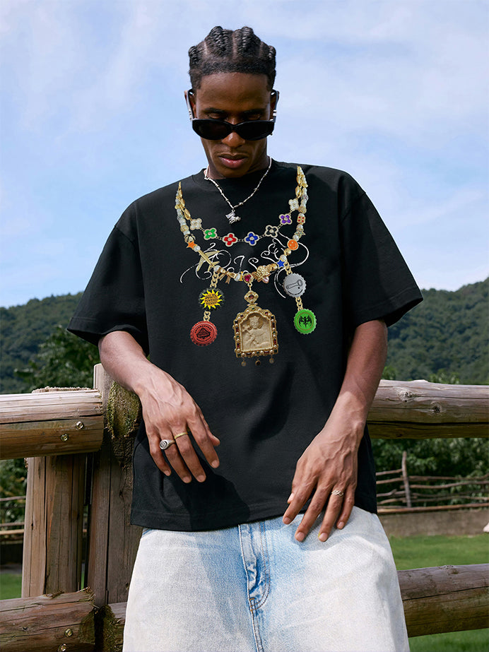 Noissey Original Necklace Graphic Print T-shirt