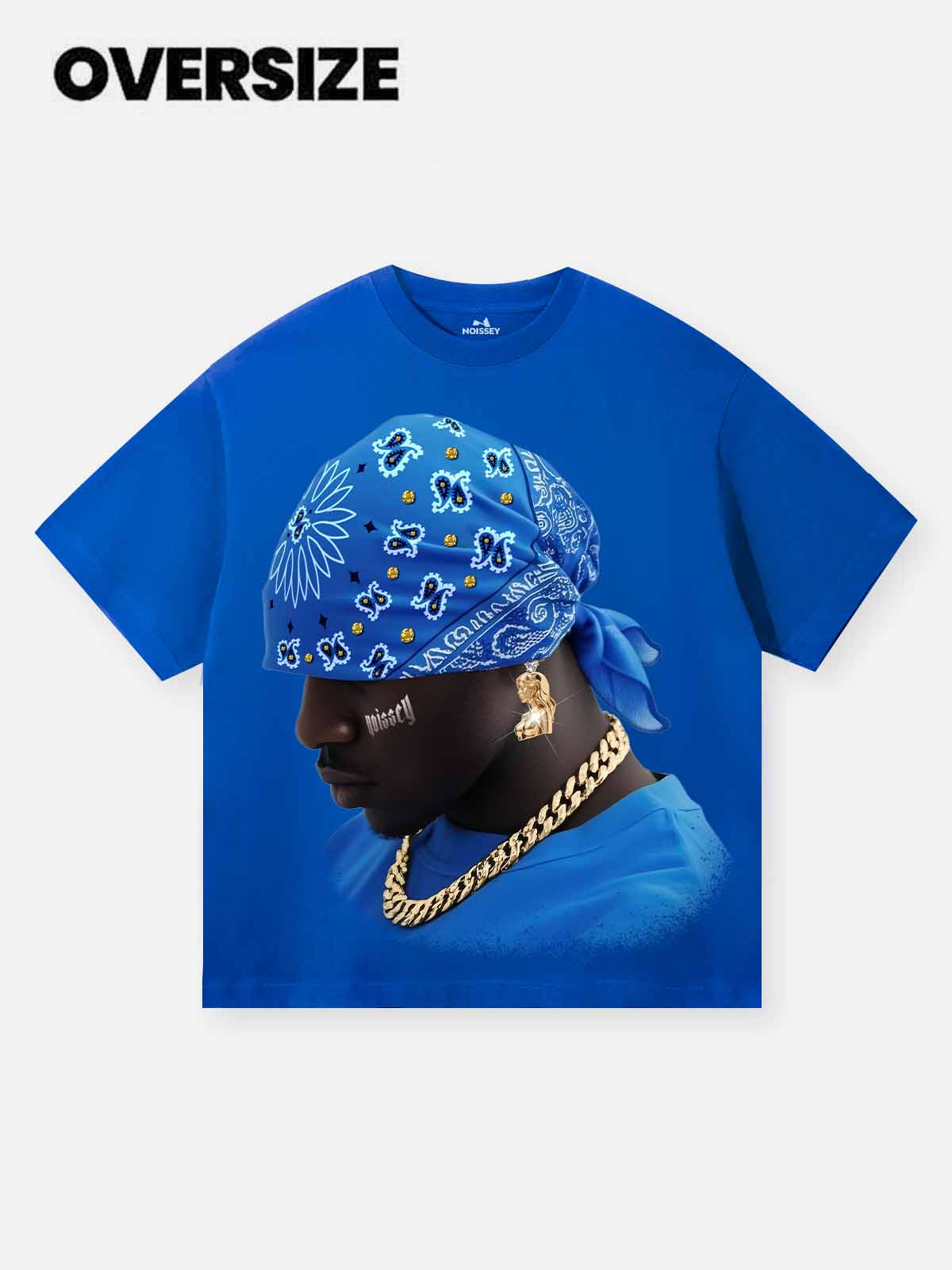 Klein blue Paisley Bandana Street Print T-shirt