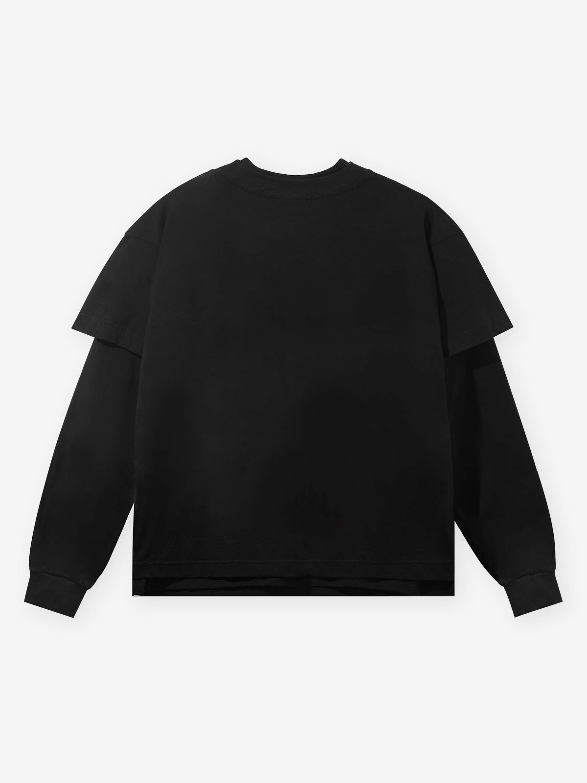 NOBODY BUT JESUS Black-and-White Pearl Angel Print Long-Sleeve