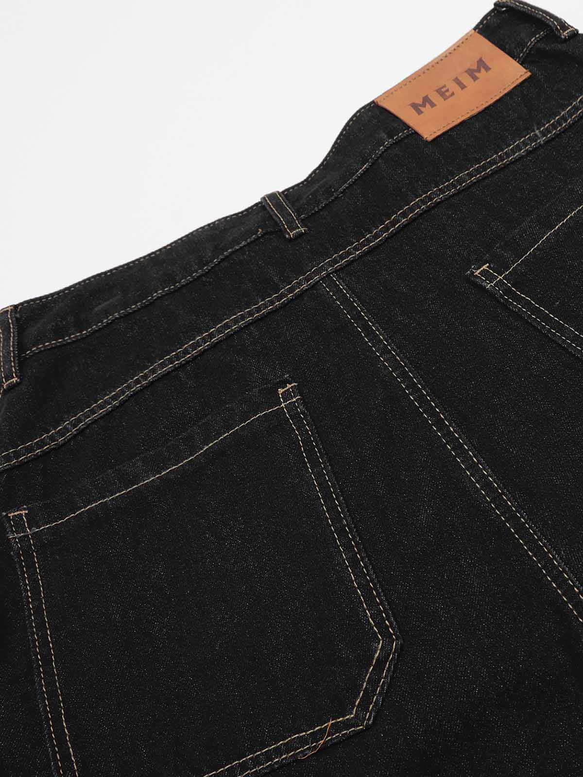 Pocket Straight-leg Mid-rise Jeans