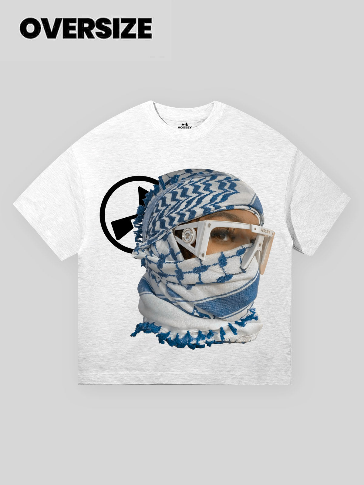 High Quality Desert Scarf Girl Print T-shirt - 310g GRAY