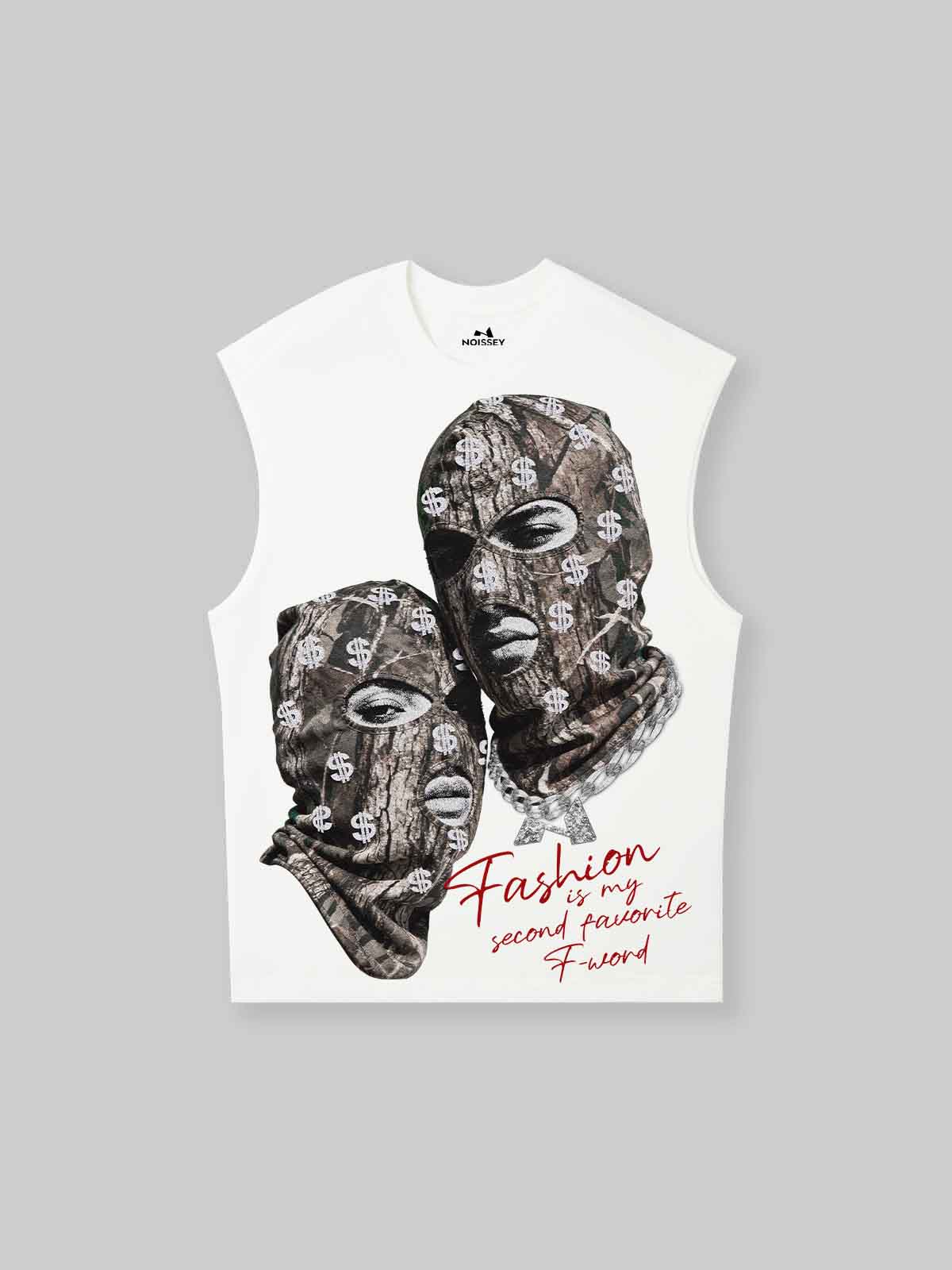 Double Balaclava Print Tank Top