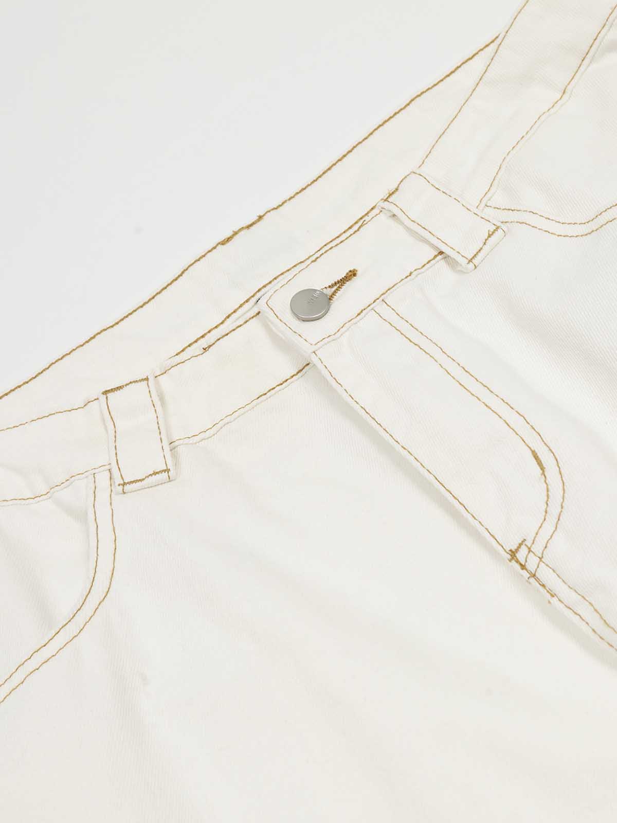 High-Street Design Curved-Leg Pants