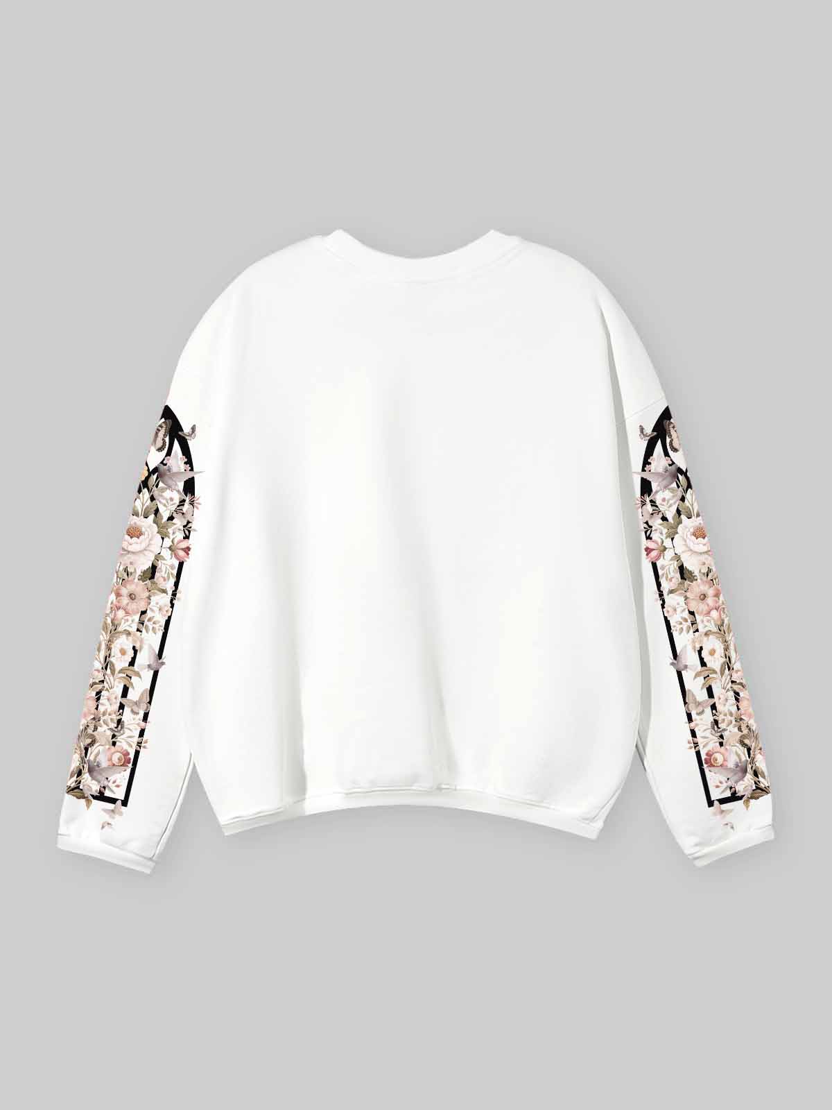 Child Praying Before Ornate Window Print White Air-Cotton Long-Sleeve Shirt