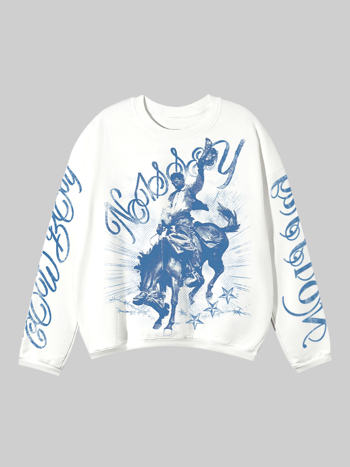 Blueprint Denim Art Print Air-Layer Long Sleeve