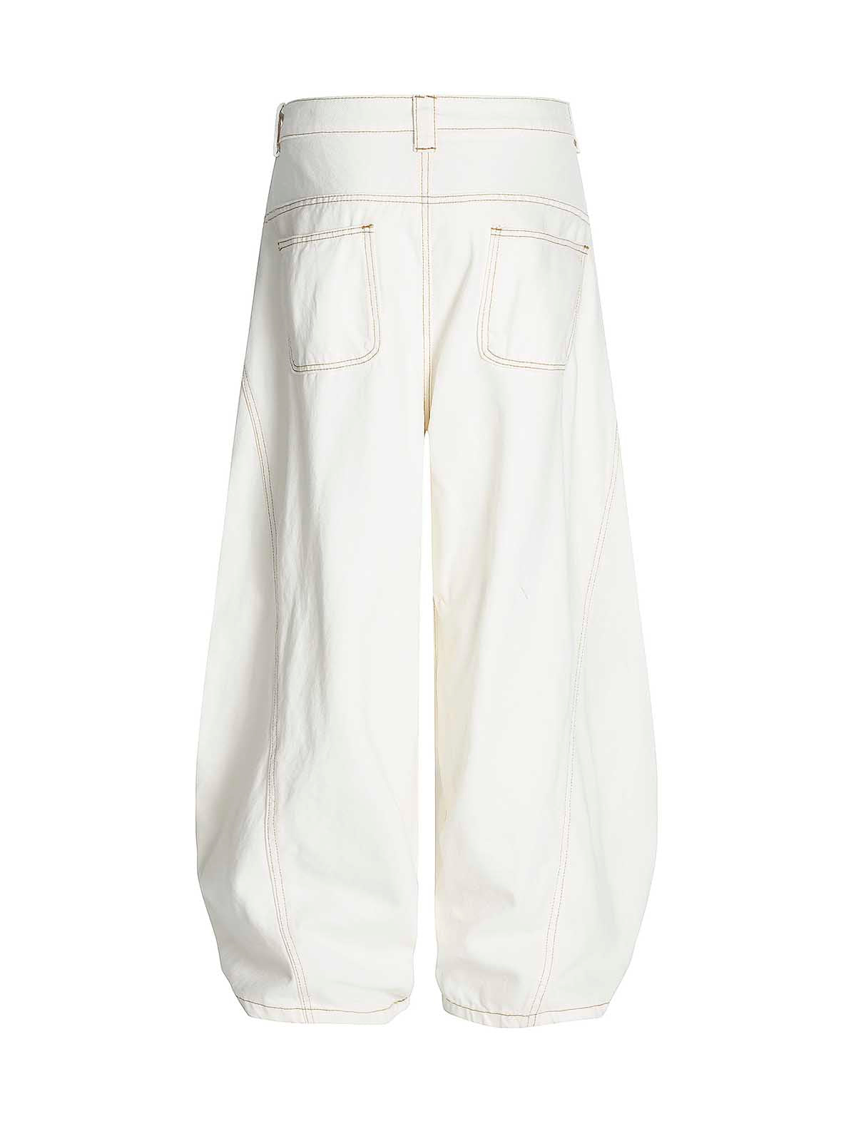 High-Street Design Curved-Leg Pants