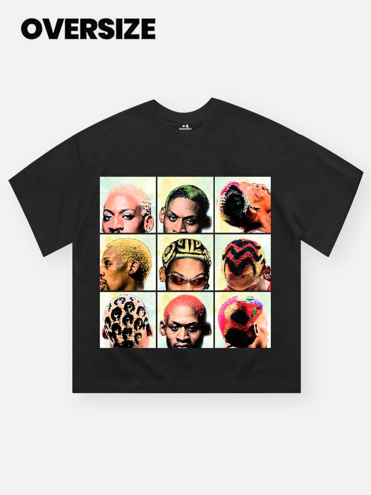Fantastic and colorful hairstyle printed T-shirt