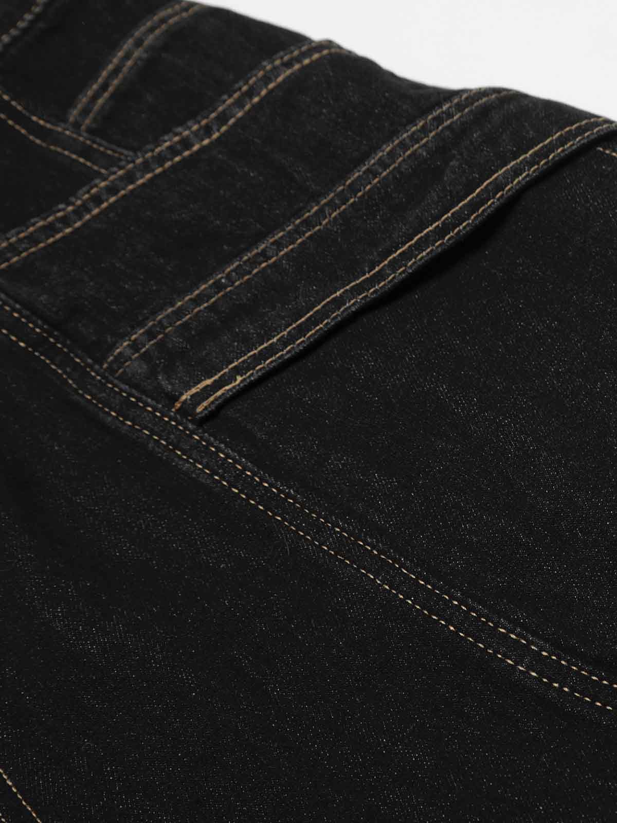 Pocket Straight-leg Mid-rise Jeans