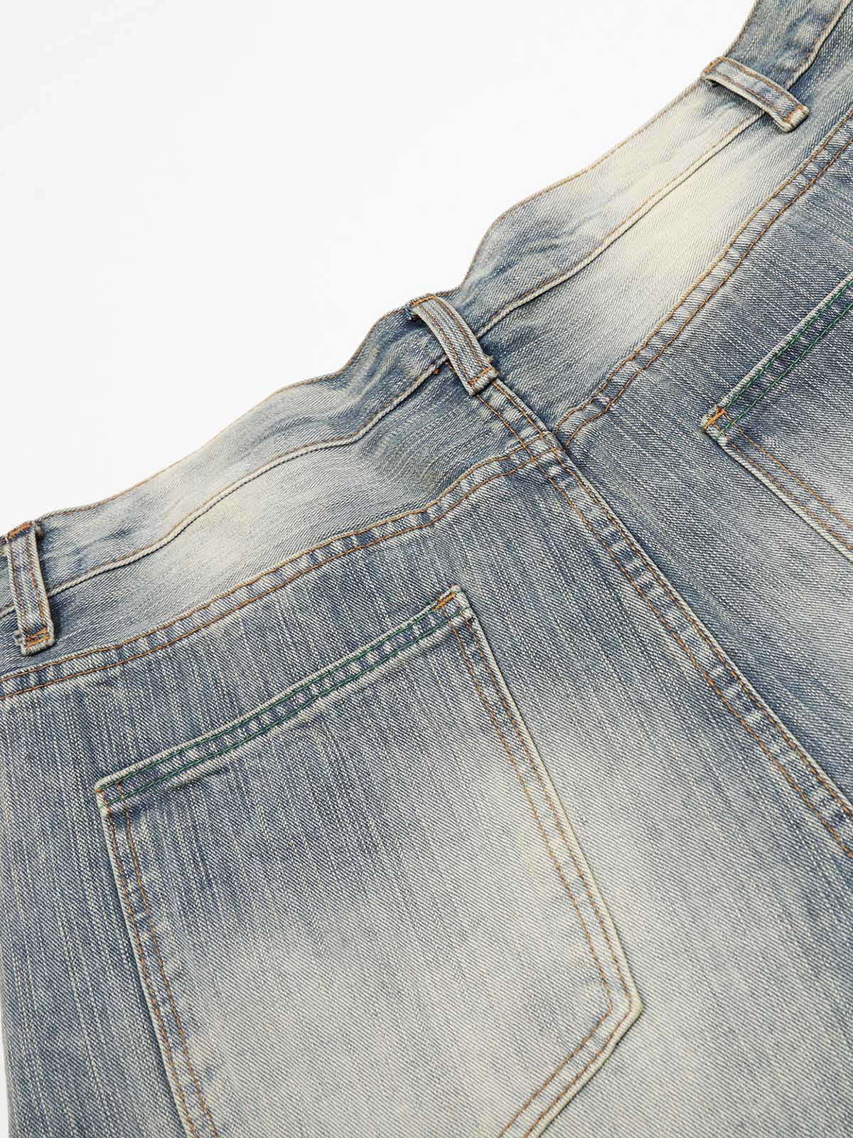 Gradient Machete-Cut Capri Jeans