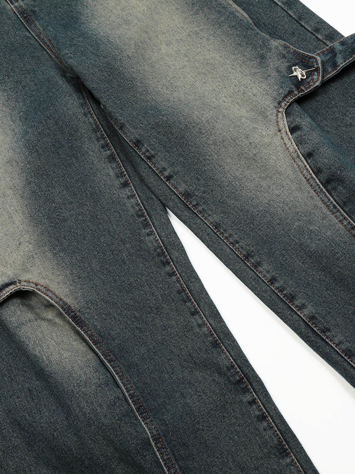 BOUNCE BACK© Original Distressed Heavy Wash Patchwork Jeans