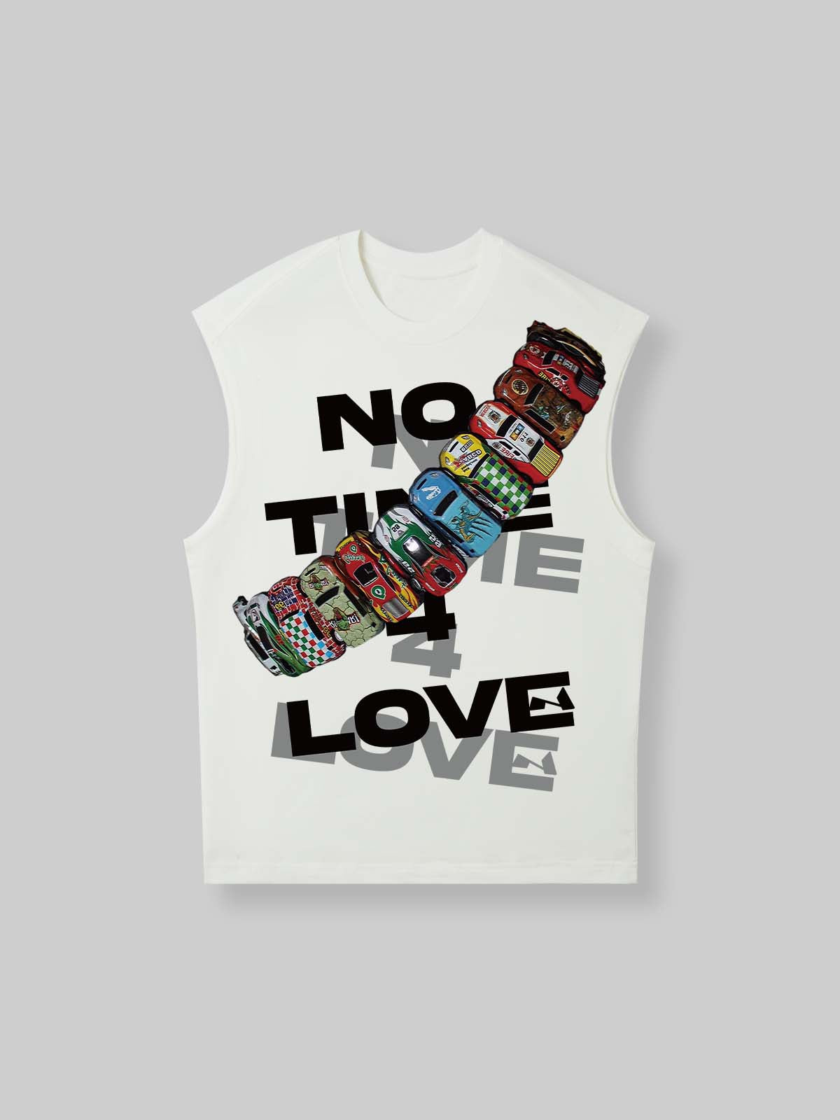 No Time 4 Love Slogan Tank Top