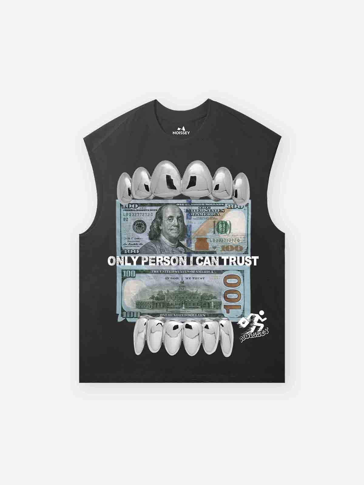 "Only Person I Can Trust" Pattern Print Tank Top