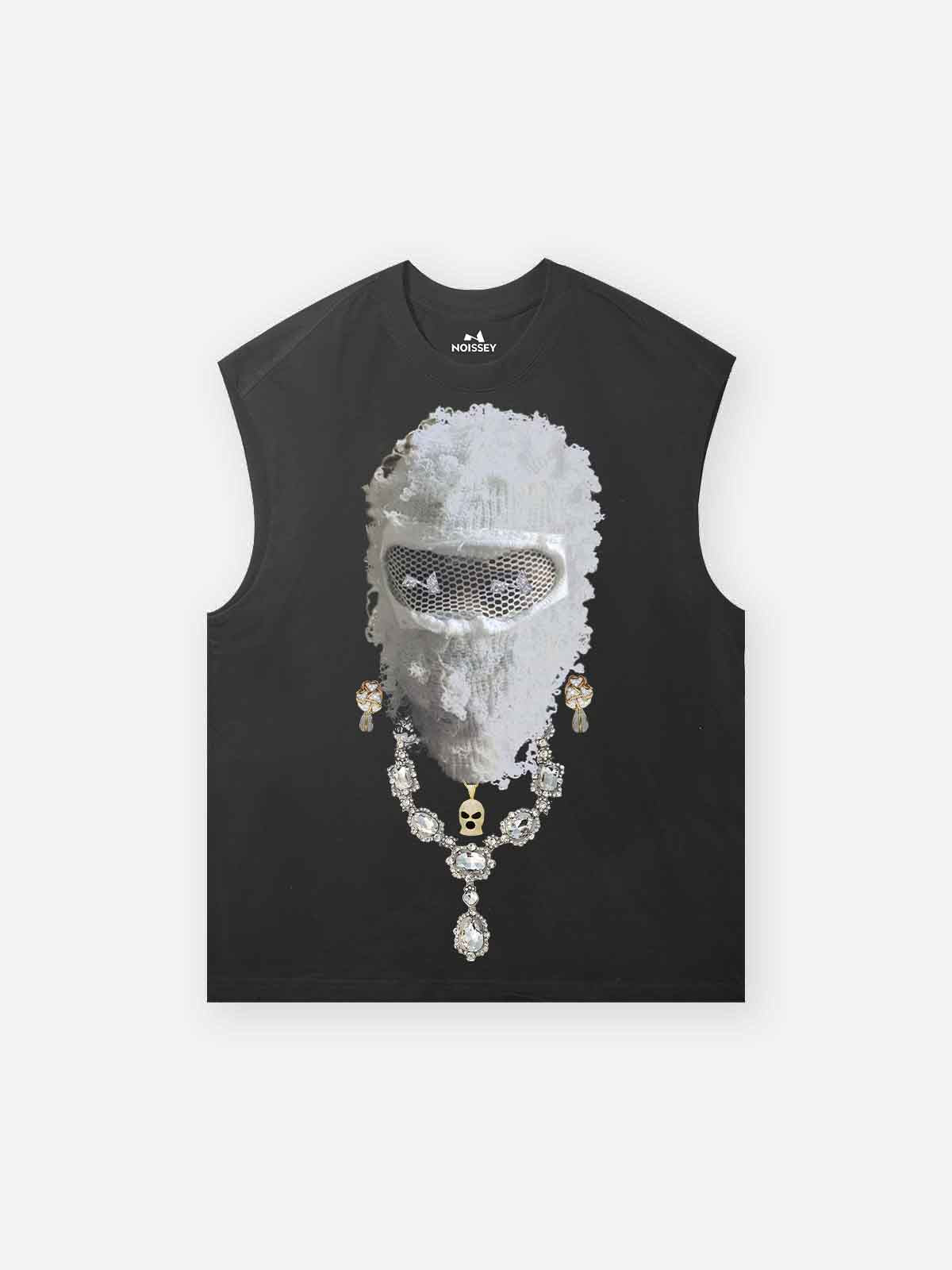 Masked Diamond Headgear Print Tank Top