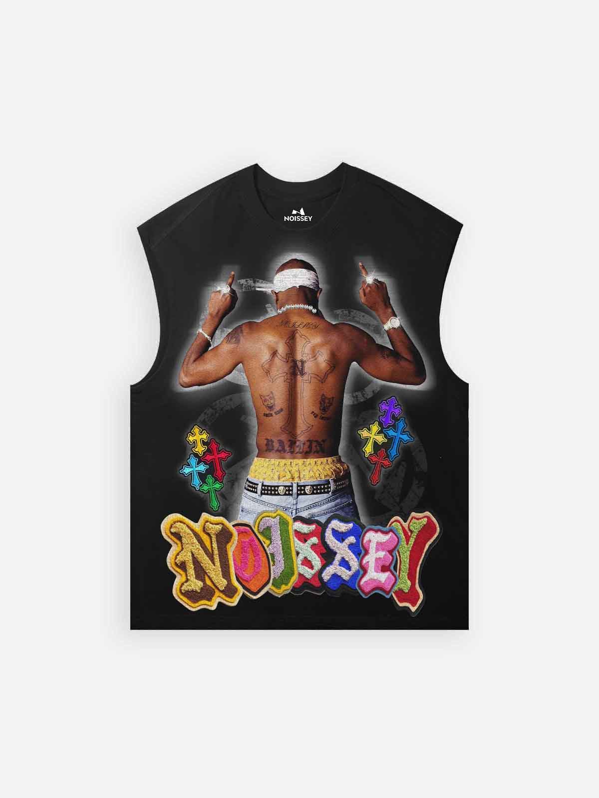 2Pac Classic Back Silhouette Print Tank Top