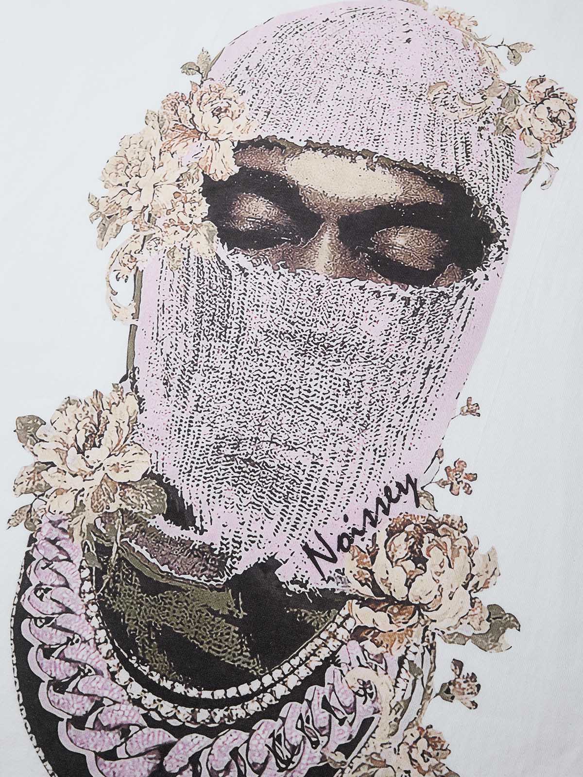 Vintage Knit Balaclava Print Tank Top