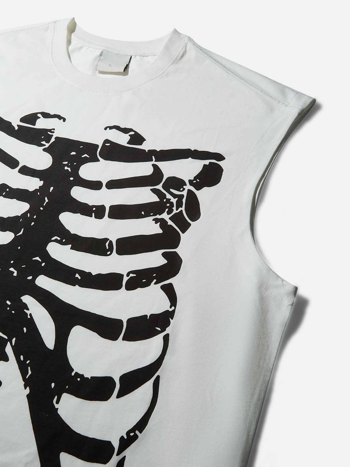 Vintage Skull Print Tank Top