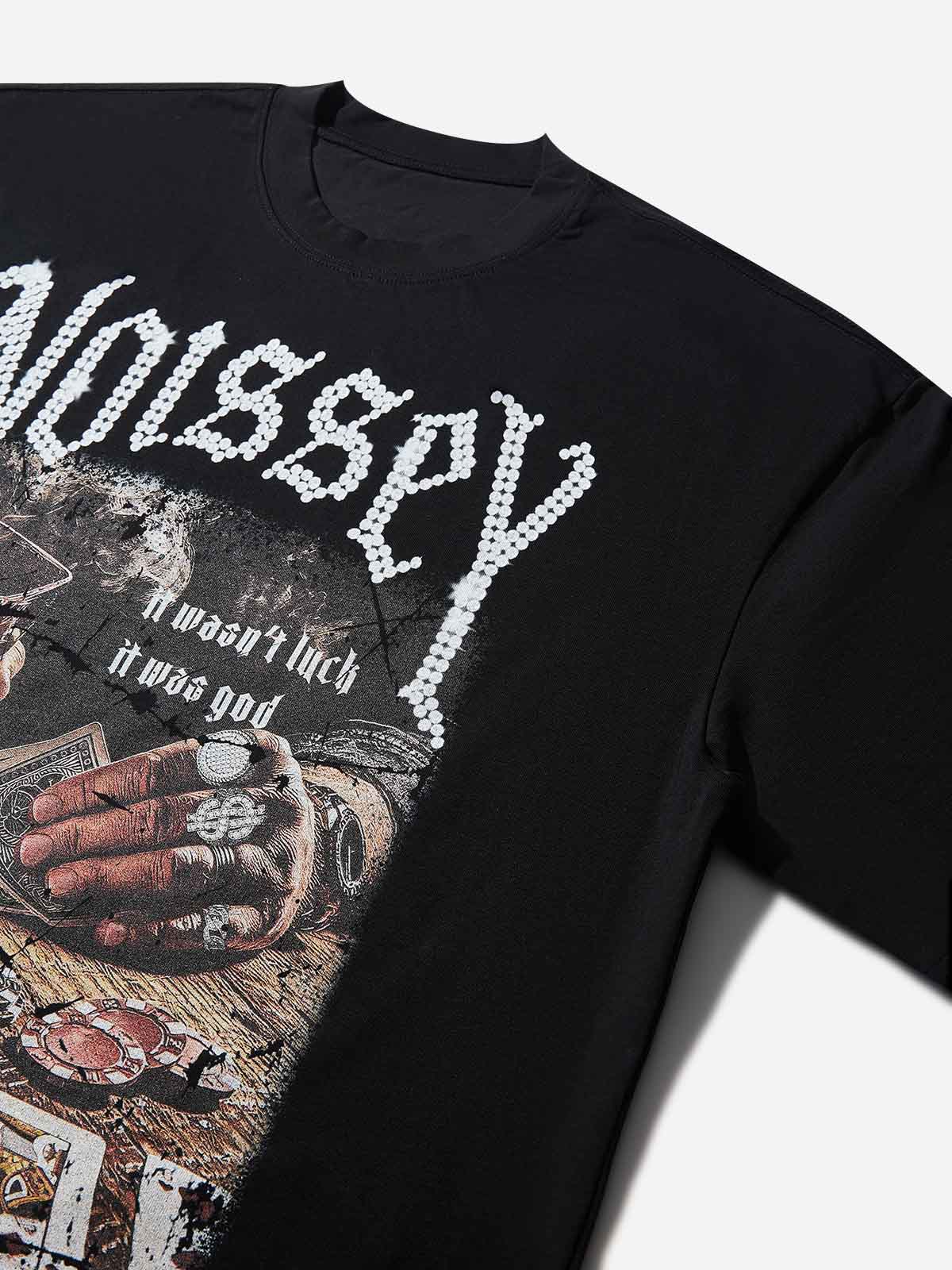 Boxy Oversized T-Shirt "WHO? CARES GET SOME MONEY"