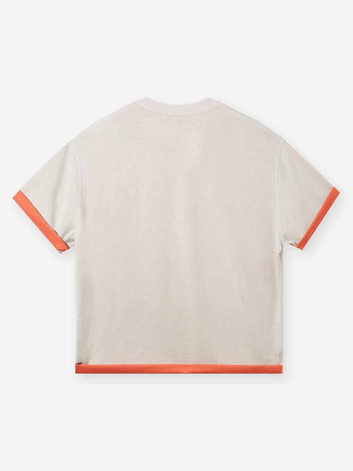 Money-Wrapped Head Street Print Washed Two-Tone T-Shirt