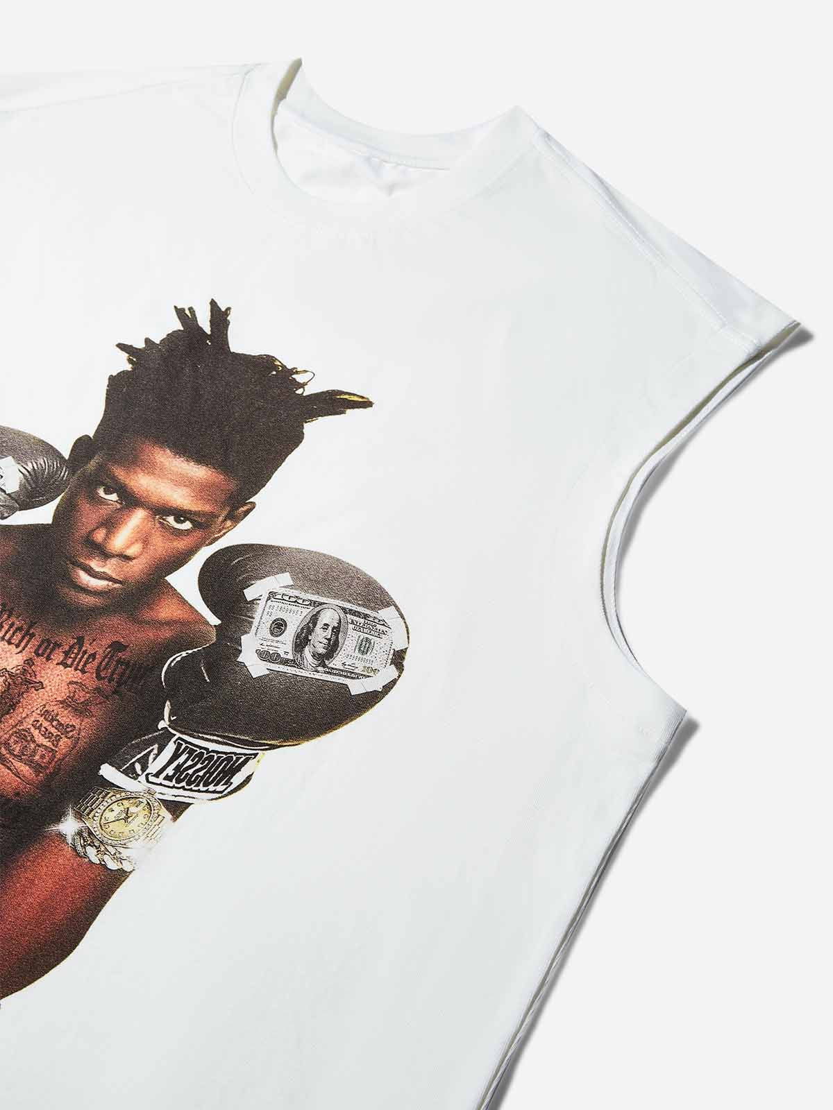 Genius Artist Boxing Portrait Print Tank Top