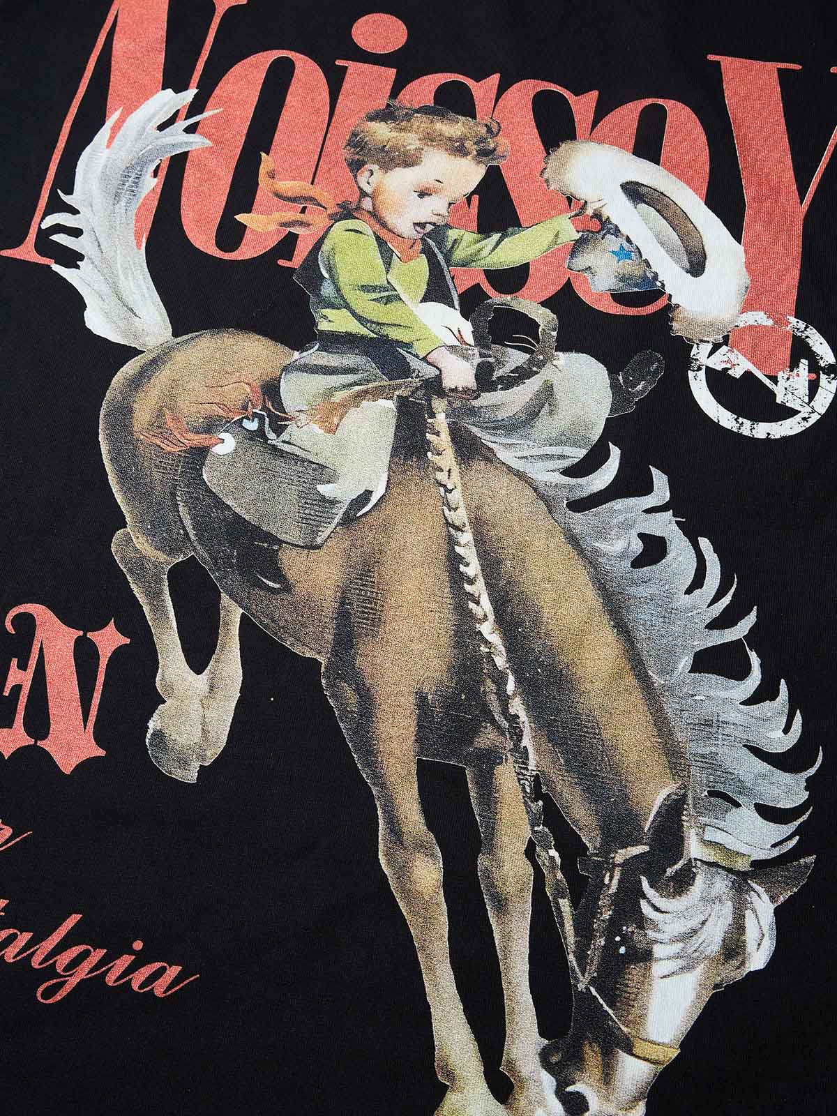 Cowboy Vintage Nostalgic Illustration Print Tank Top