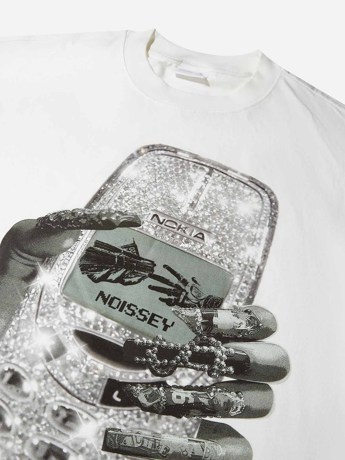 Diamond Nokia Nail Art Print T-shirt