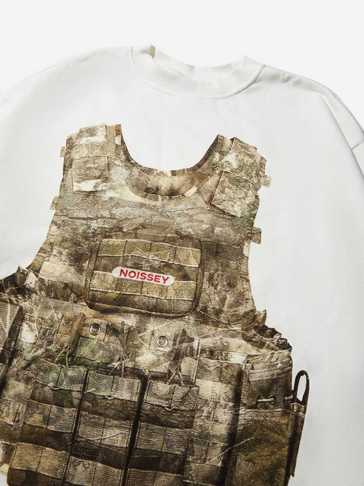 Real tree Bulletproof Vest Print Tree-Pattern Long Sleeve
