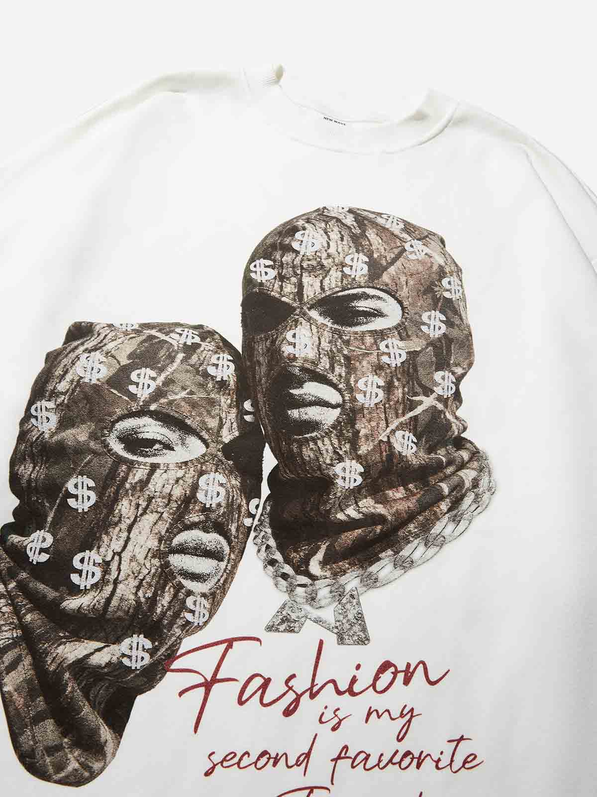 Double Real Tree Print Balaclava Tree Pattern Long Sleeve