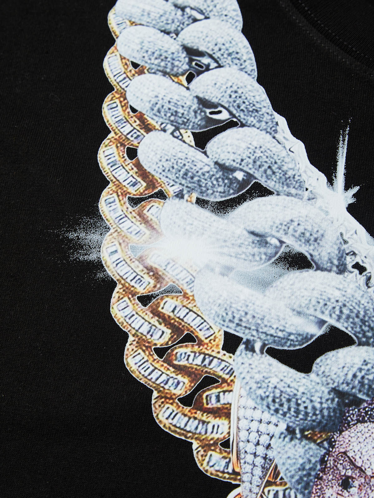 T-shirt imprimé exclusif avec collier en diamant BOUNCE BACK©