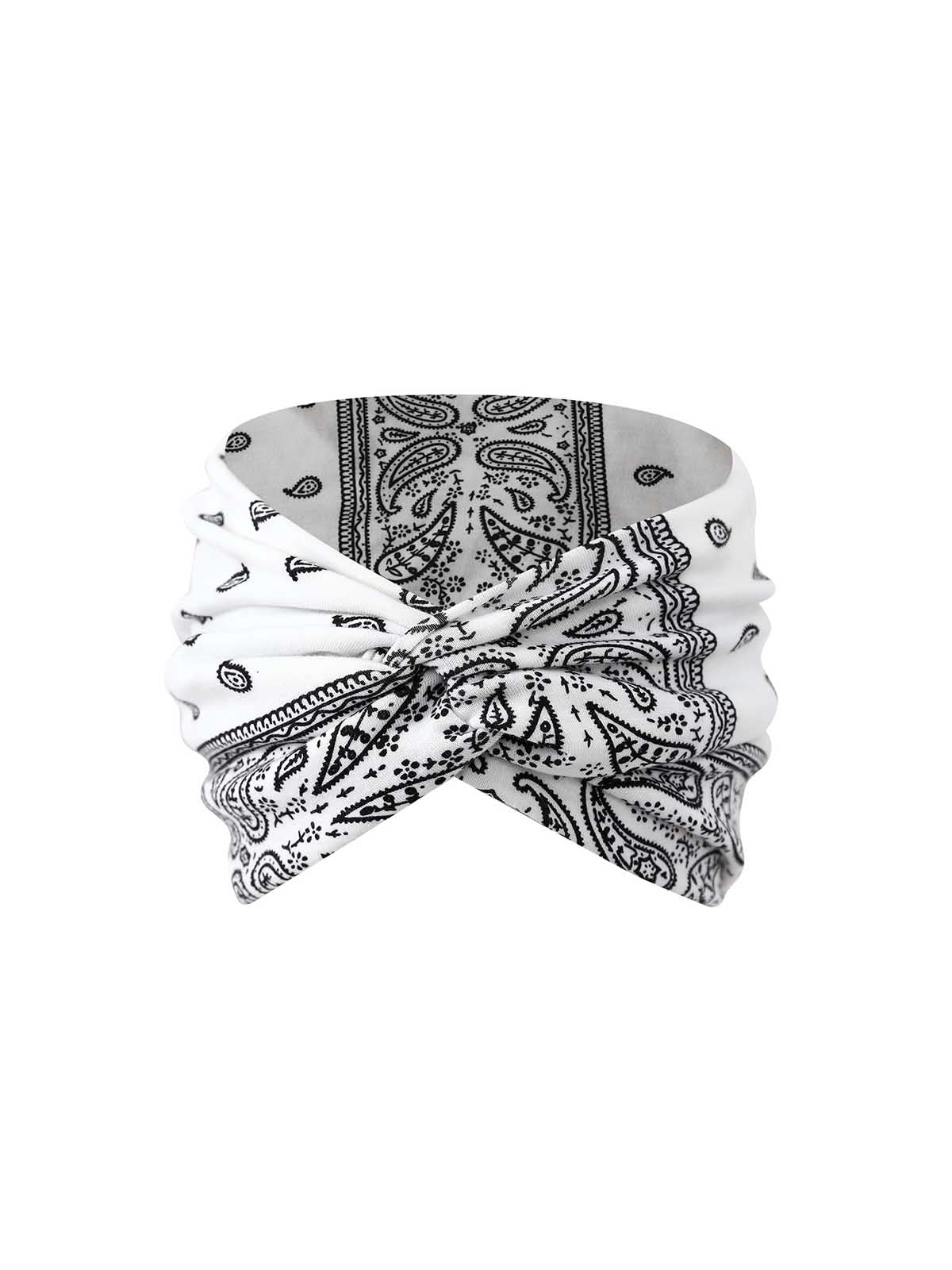 18cm Paisley Print Elastic Cotton Sport Headband Hair Accessory