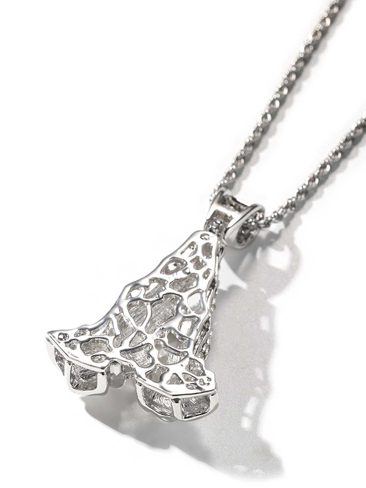 Hands Praying Full Diamond Necklace