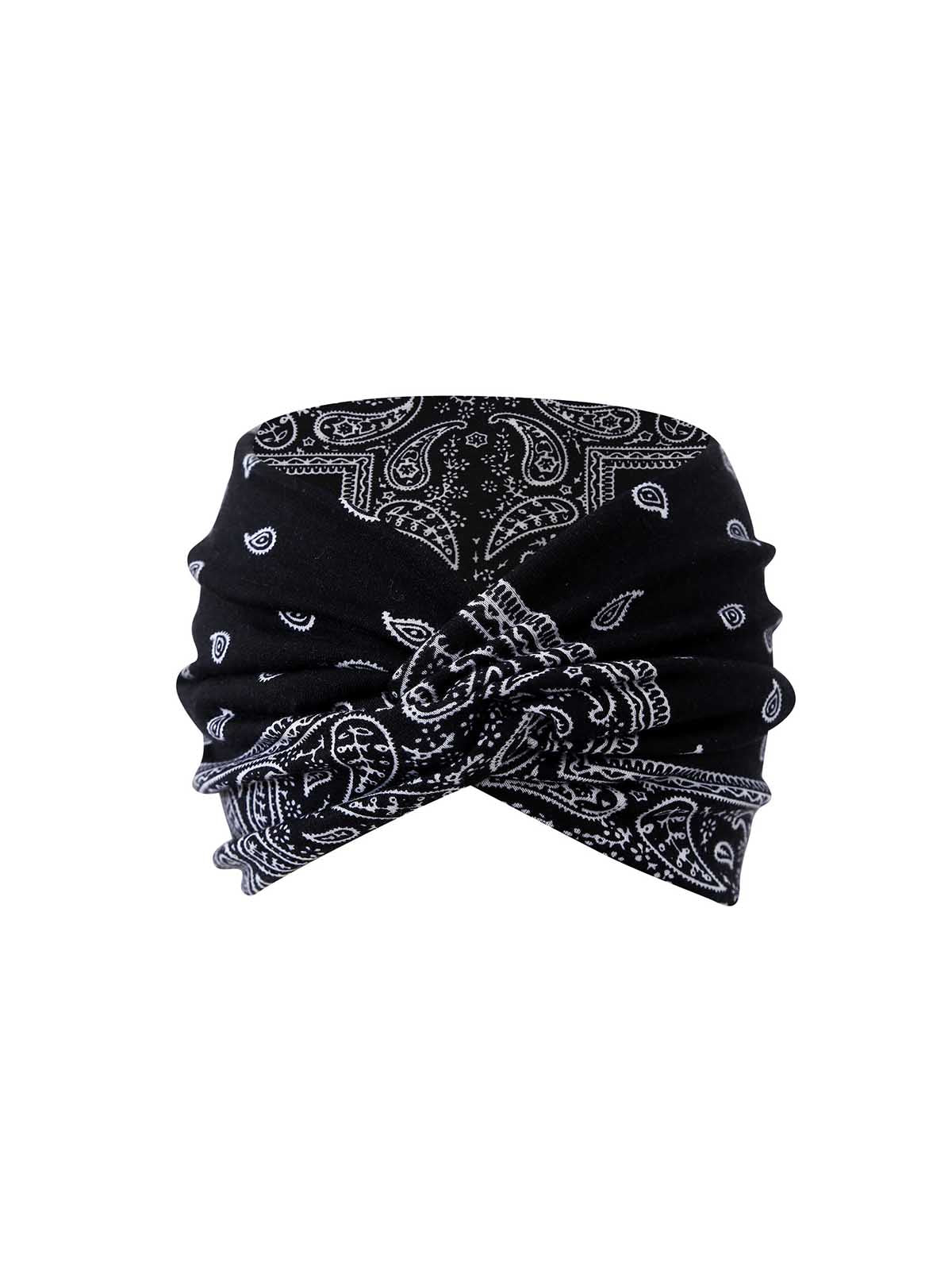 18cm Paisley Print Elastic Cotton Sport Headband Hair Accessory