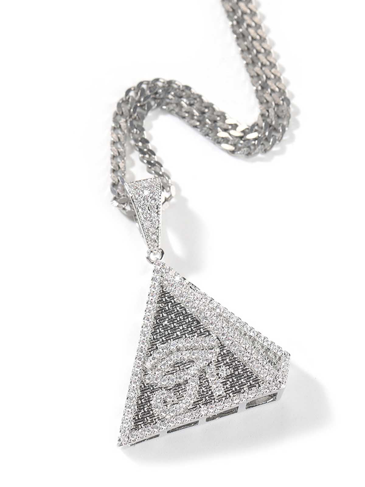 Diamond-Embedded Horus Eye Pendant Minimalist Necklace