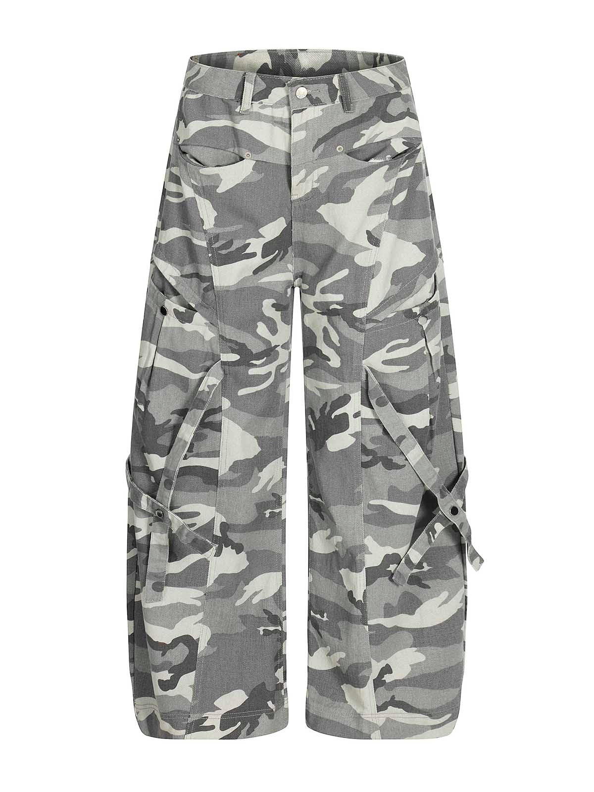 Small Curved Blade Camouflage Jeans