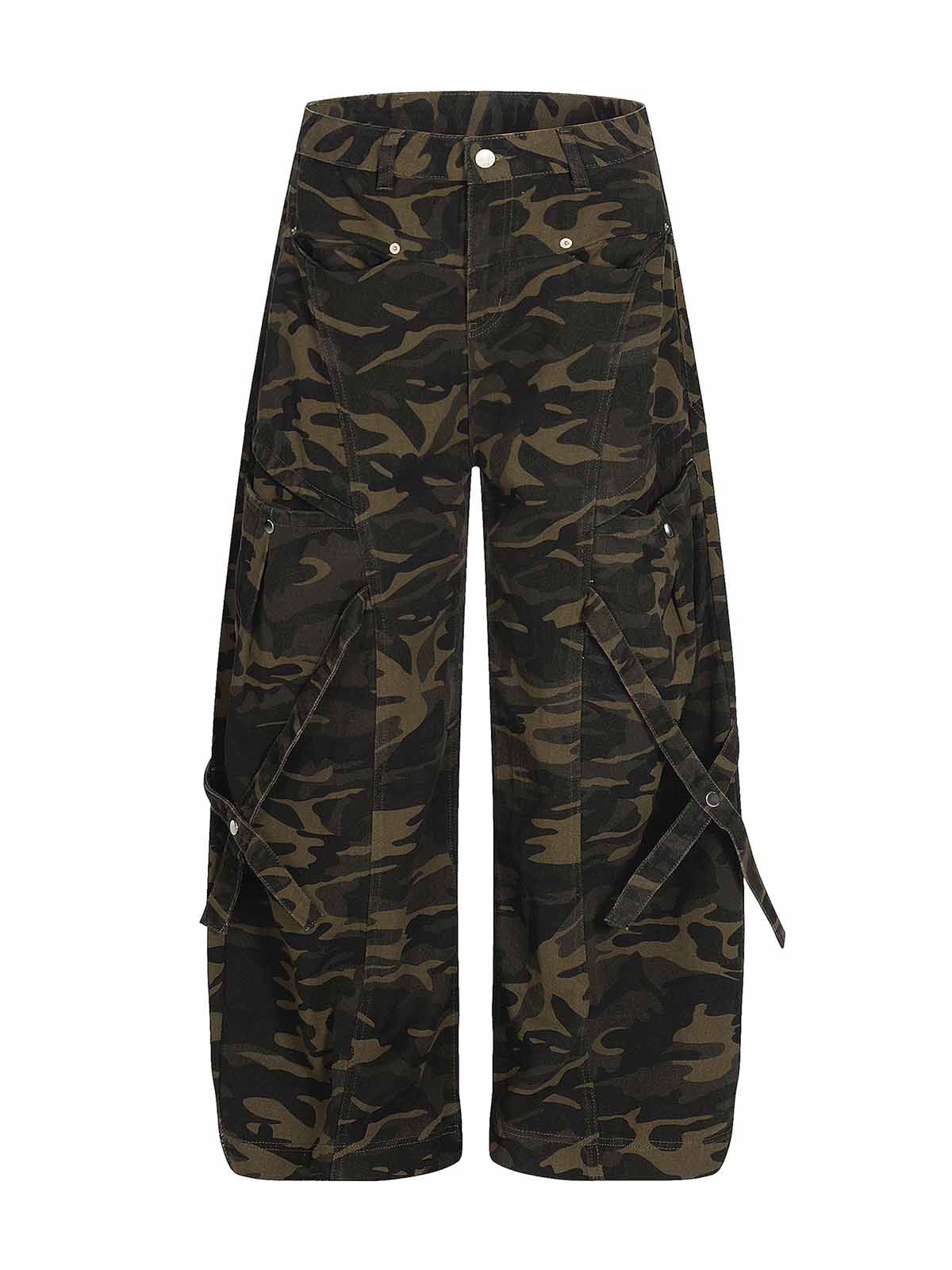 Small Curved Blade Camouflage Jeans