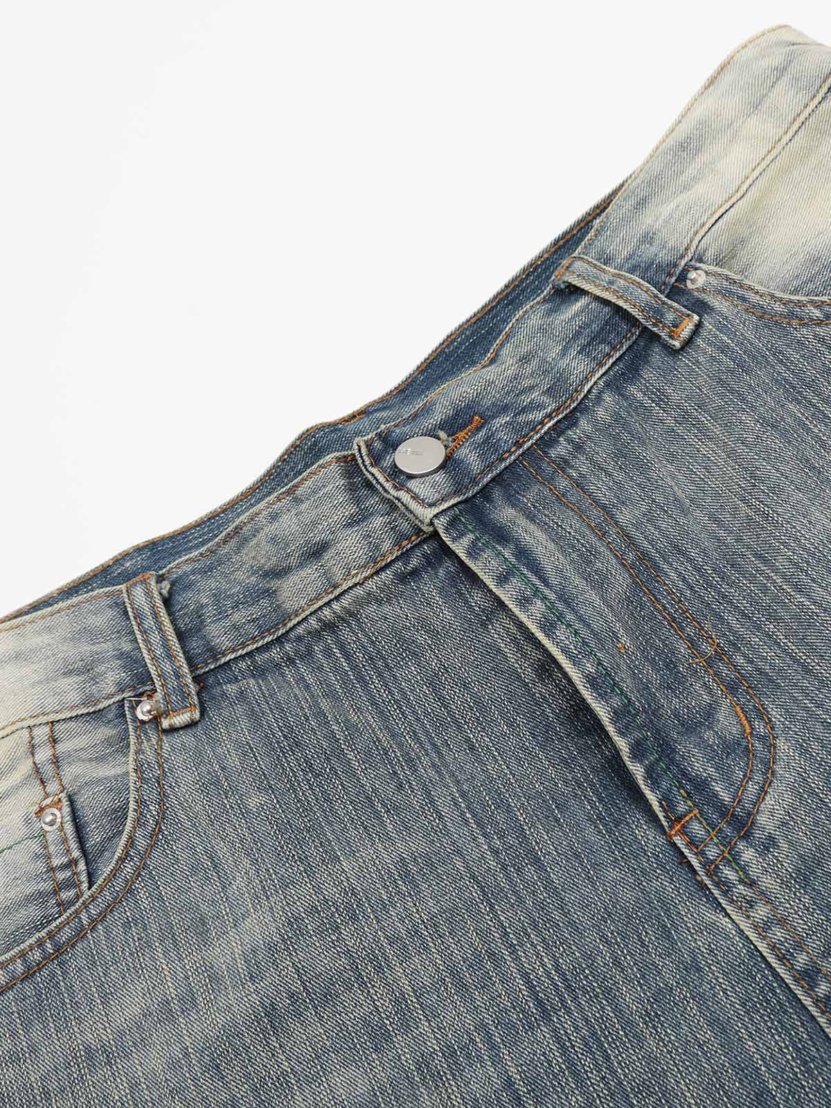 Gradient Machete-Cut Capri Jeans