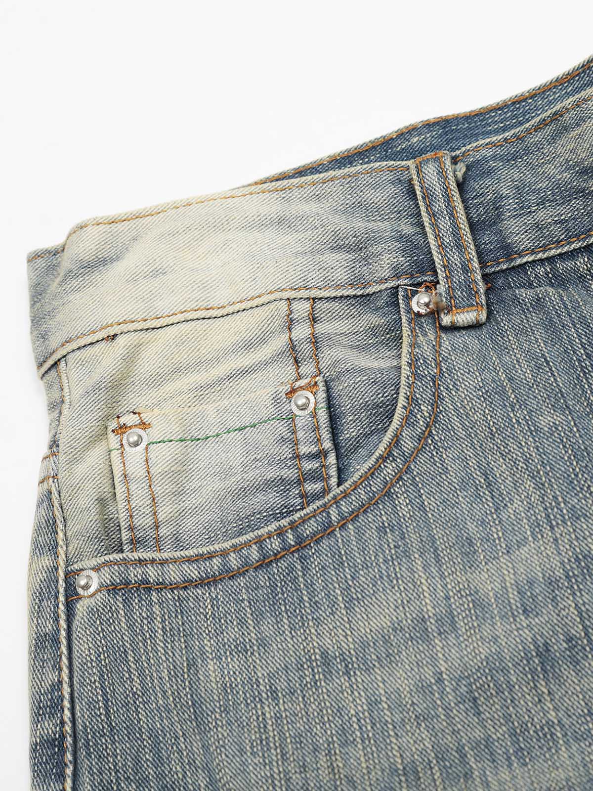 Gradient Machete-Cut Capri Jeans