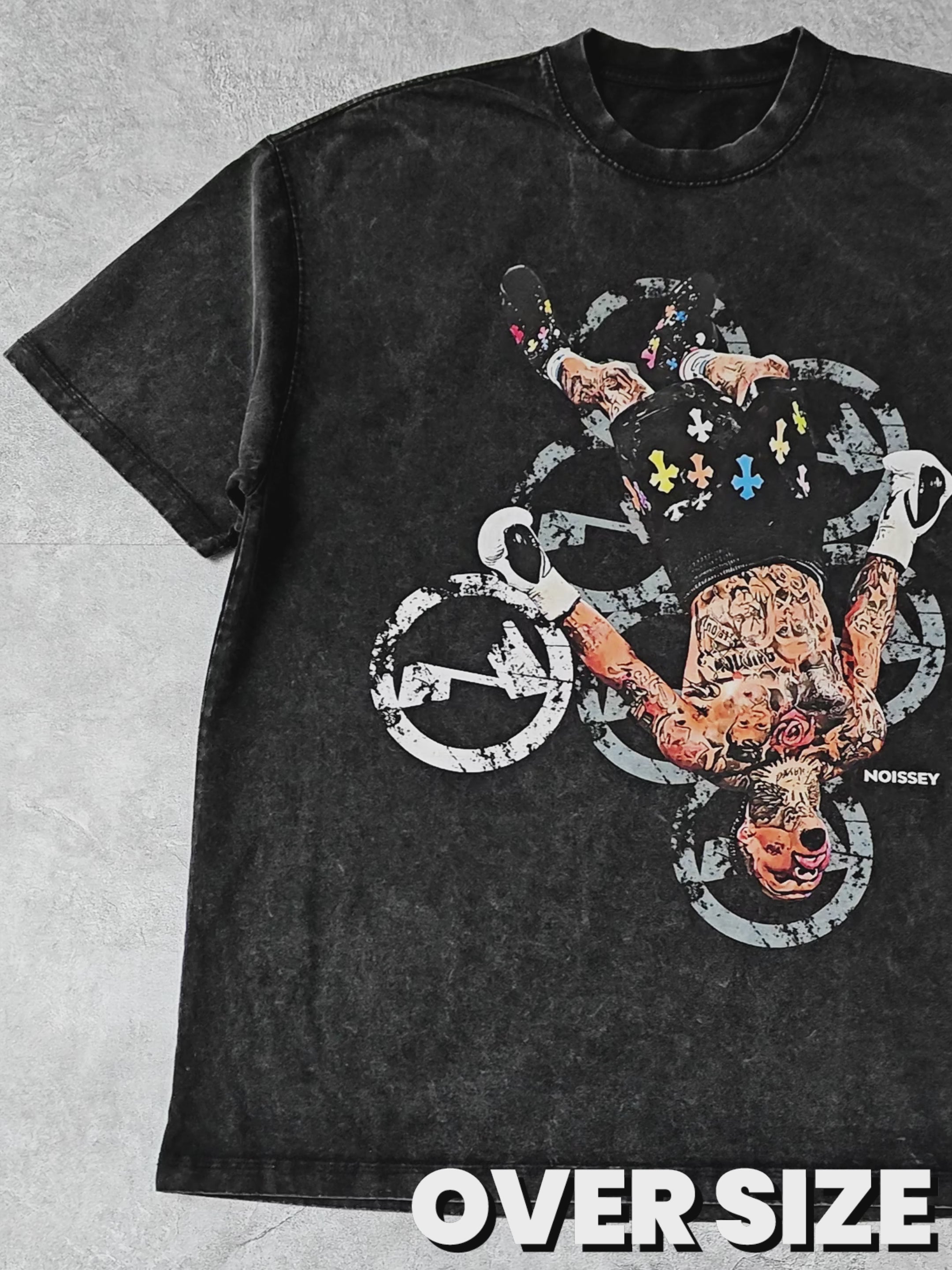 Chrome KO! Champion Print High-Quality Wash heavyweight T-shirt
