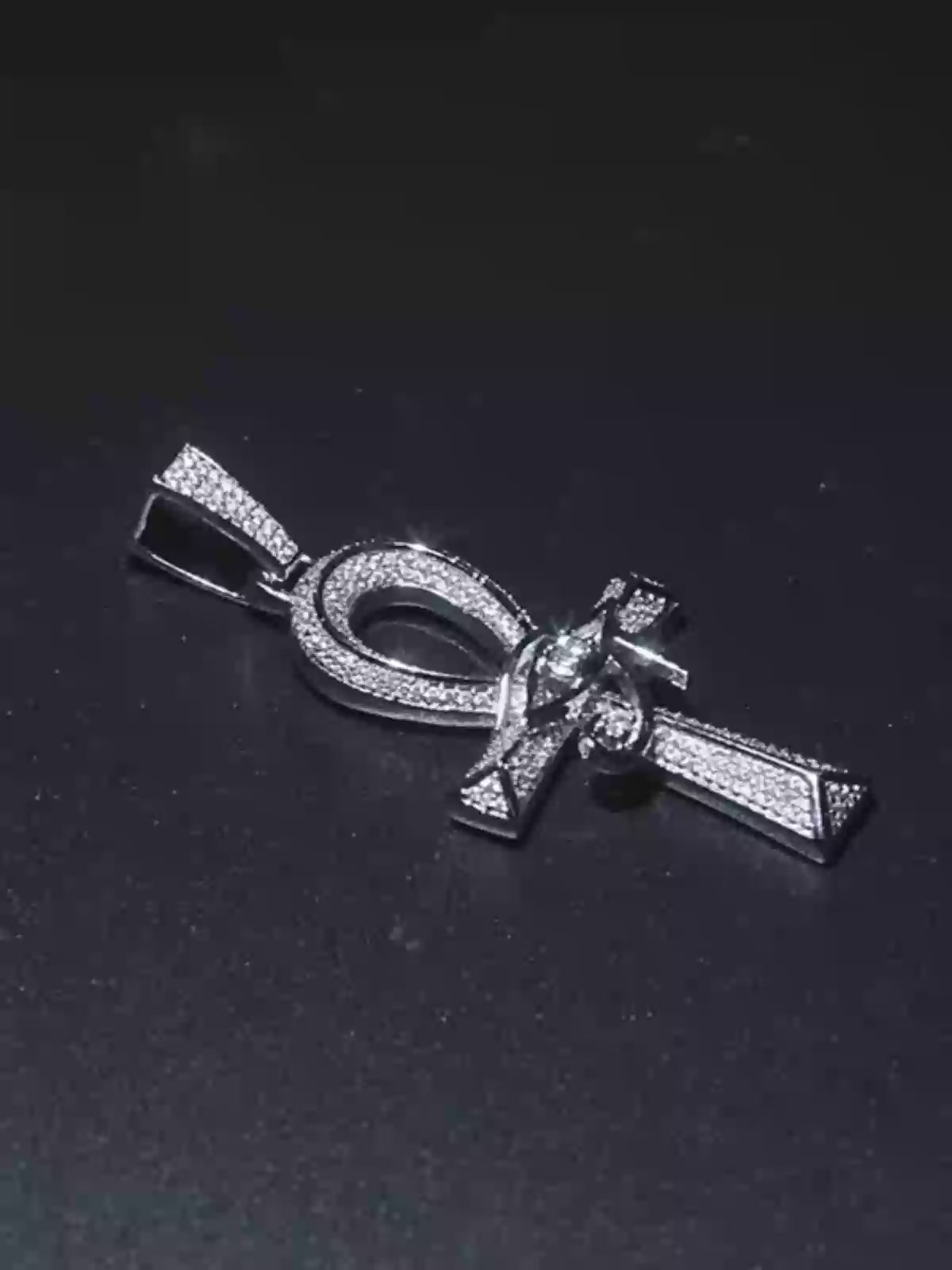 Horus Eye Cross Diamond Necklace