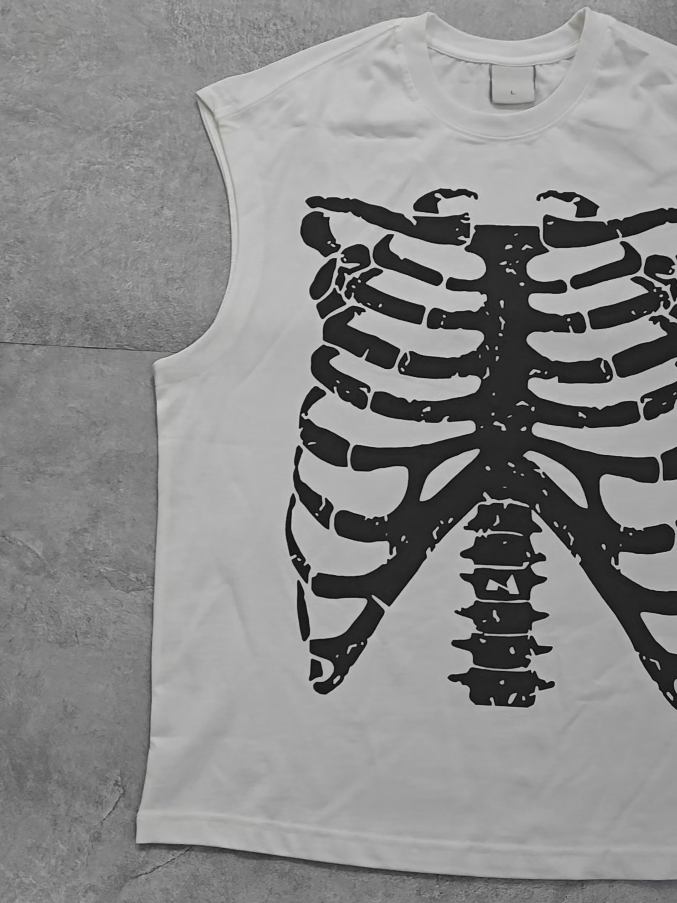 Vintage Skull Print Tank Top