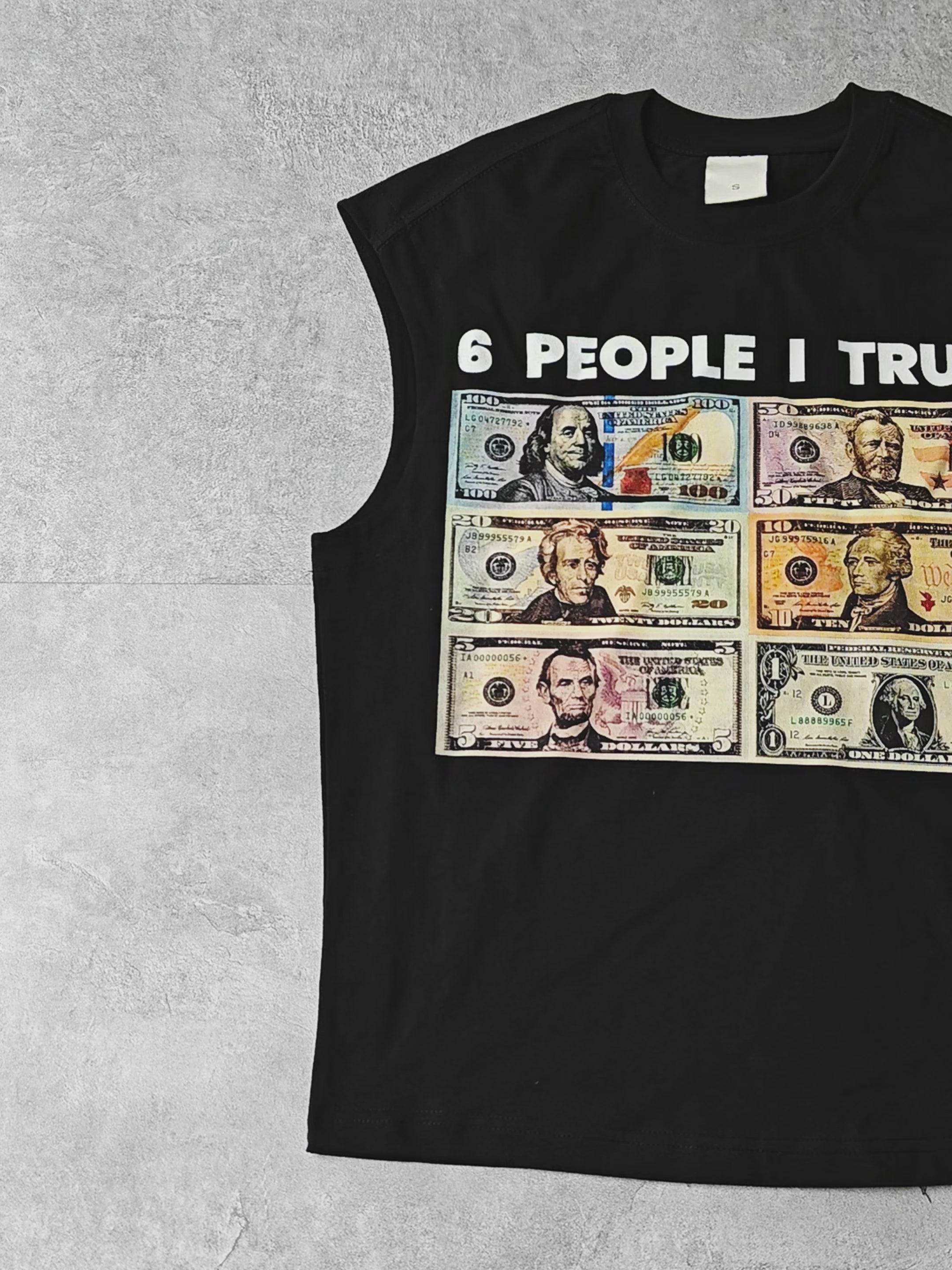 6 People I Trust Print Tank Top