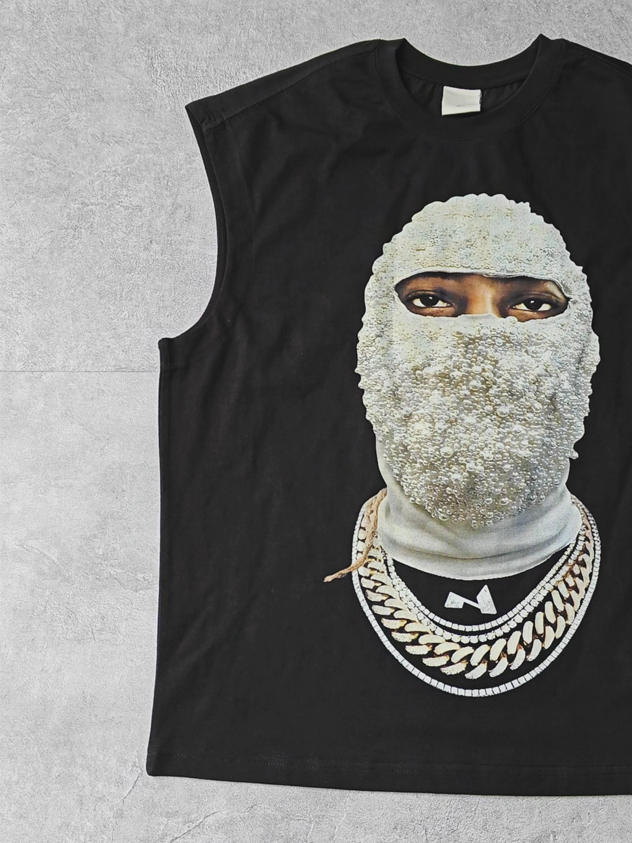 Pearl Balaclava Print Tank Top