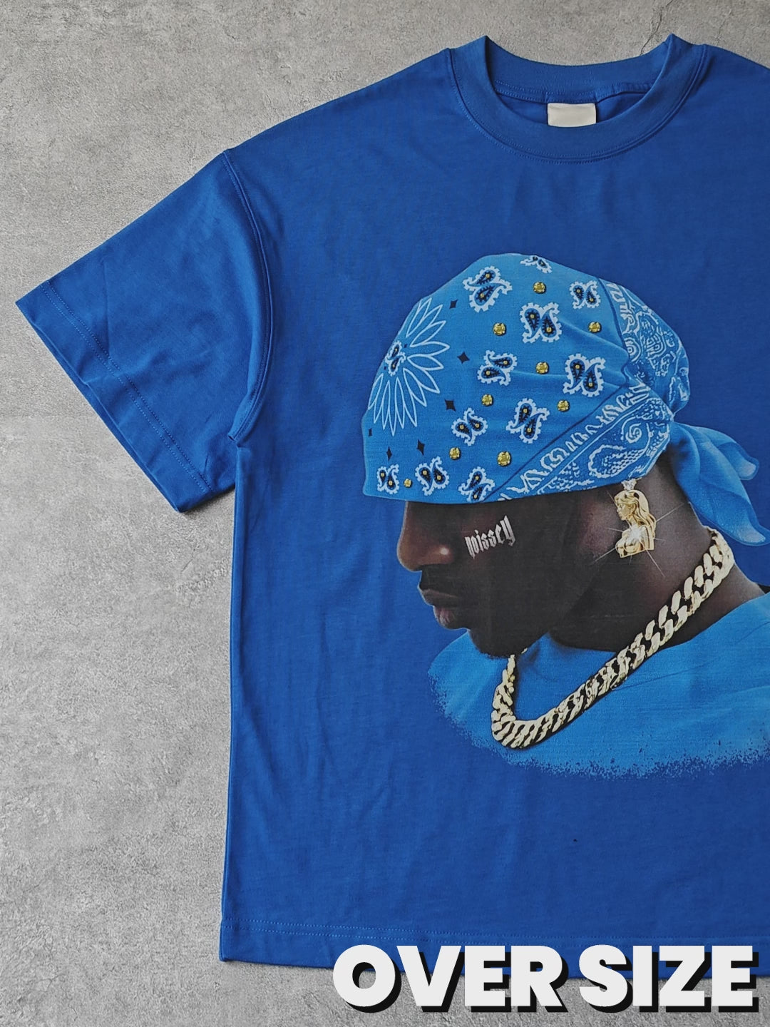 Klein blue Paisley Bandana Street Print T-shirt