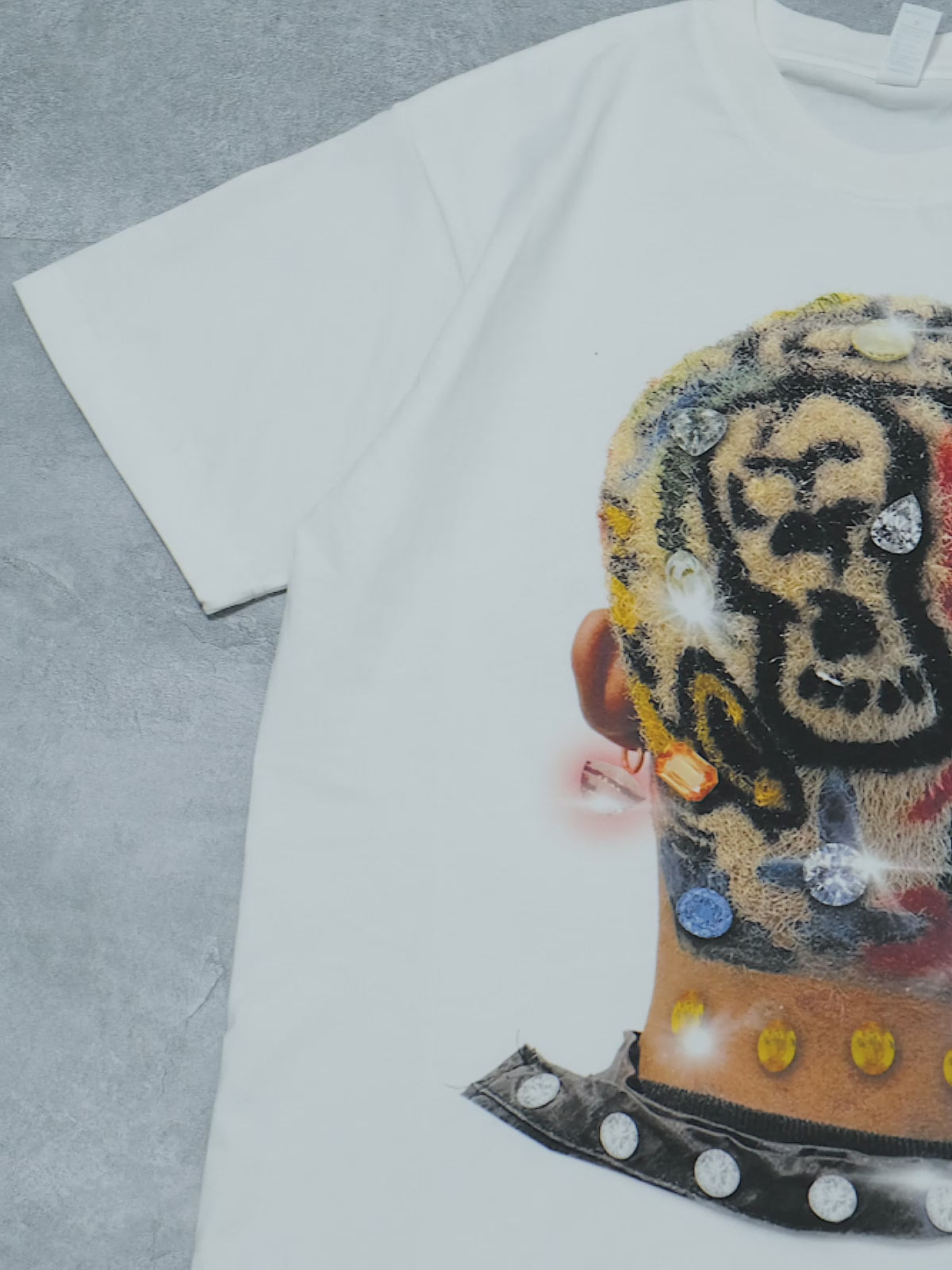 BOUNCE BACK© Colored Hair Diamond Print T-shirt