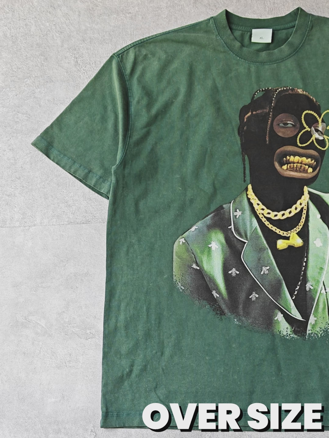 Golden Grills Artist Series Washed Green Print T-shirt