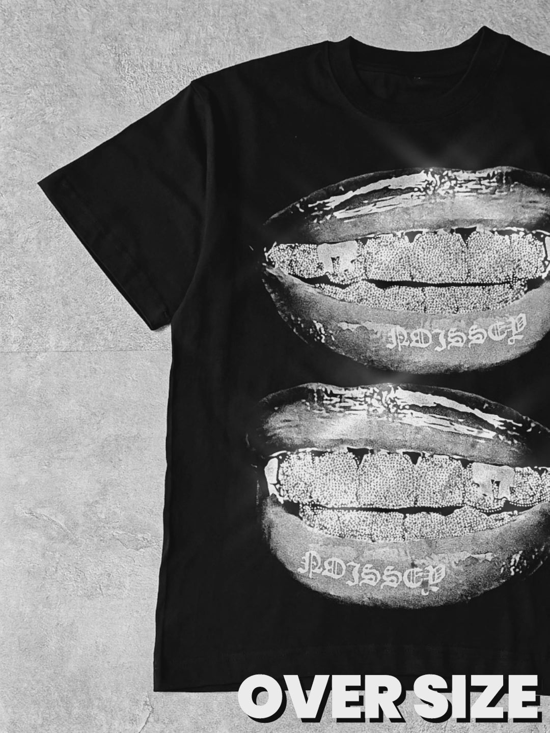 Glittering Diamond Grills Print T-Shirt