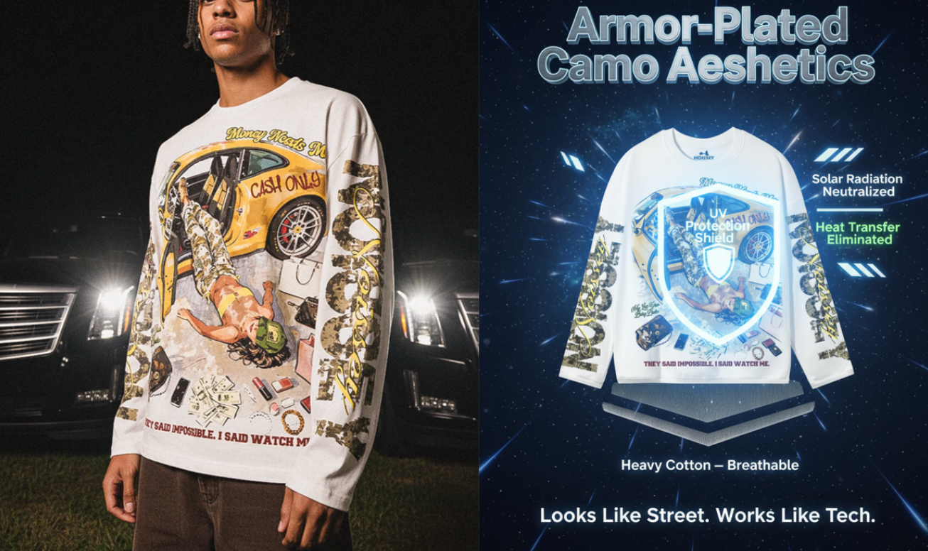 Escaping the Graphic Trap: The Blueprint for heavyweight camo long sleeve styling